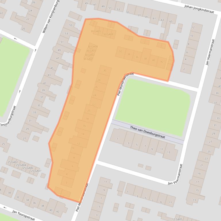 Kaart van postcodegebied 7606KH.