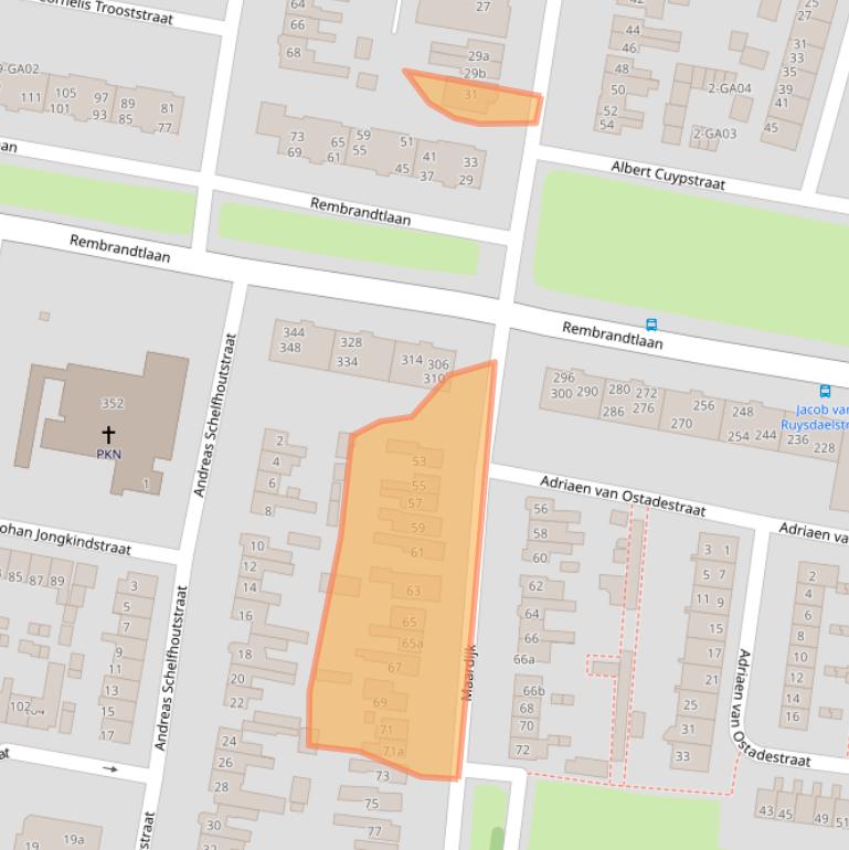 Kaart van postcodegebied 7606KS.