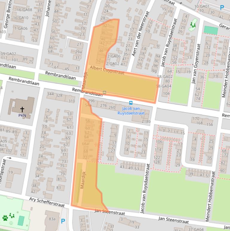 Kaart van postcodegebied 7606KW.