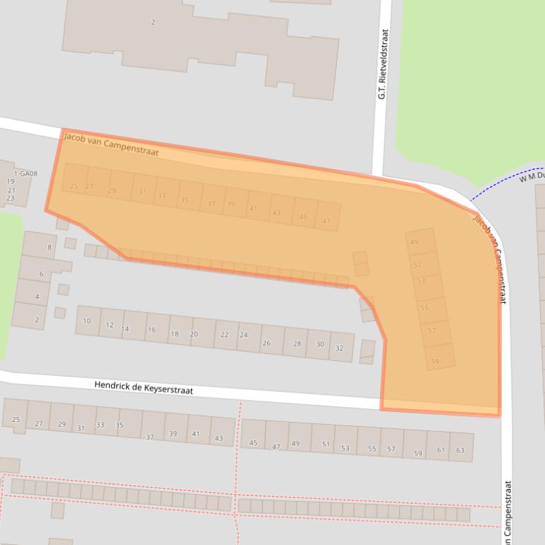 Kaart van postcodegebied 7606TX.