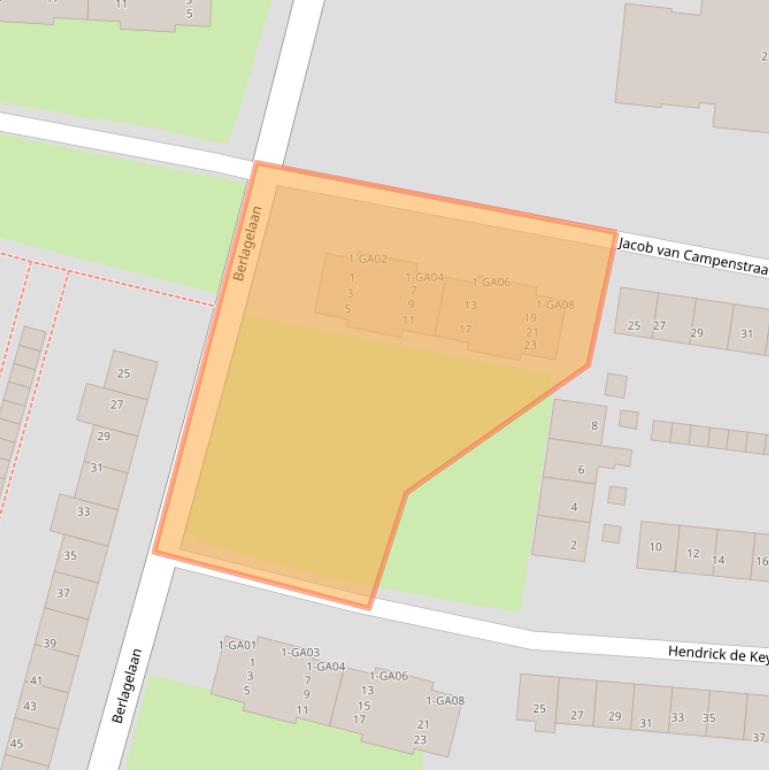 Kaart van postcodegebied 7606TZ.