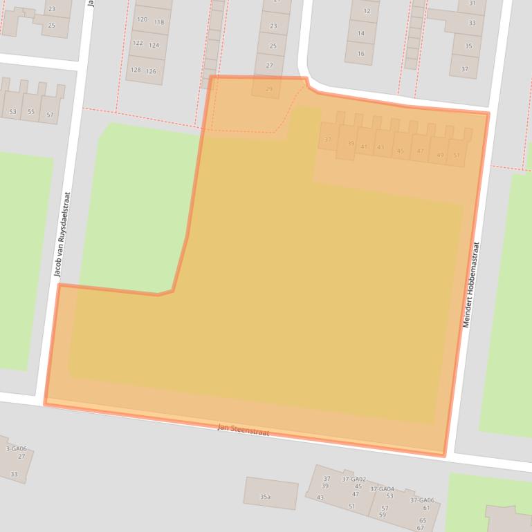 Kaart van postcodegebied 7606VX.
