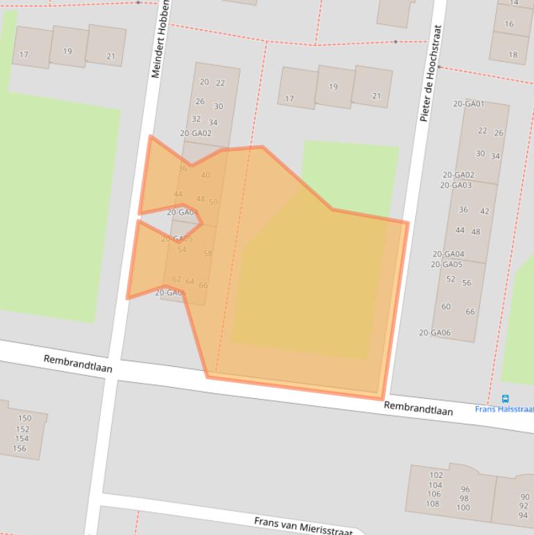 Kaart van postcodegebied 7606XE.