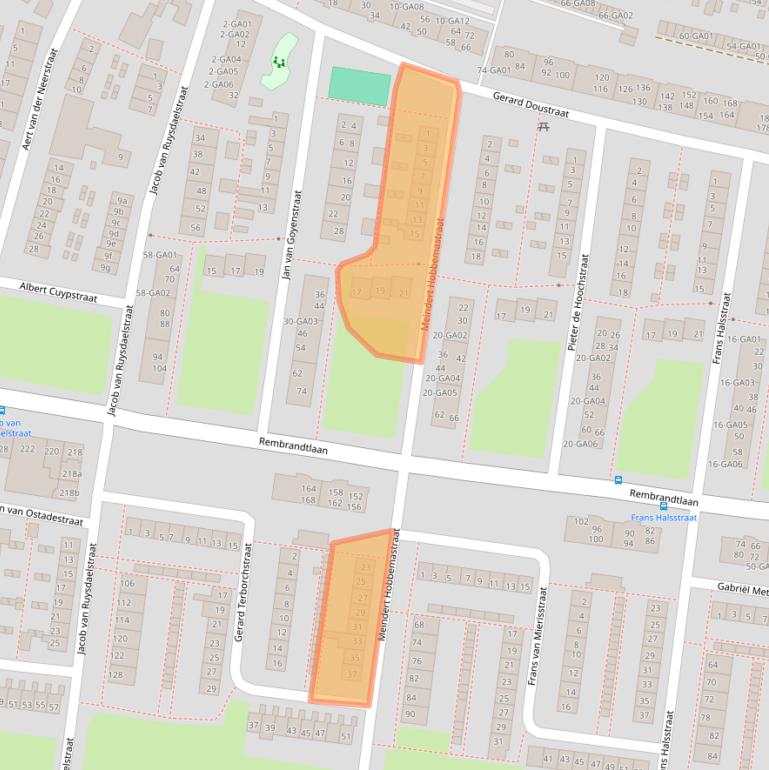 Kaart van postcodegebied 7606XH.