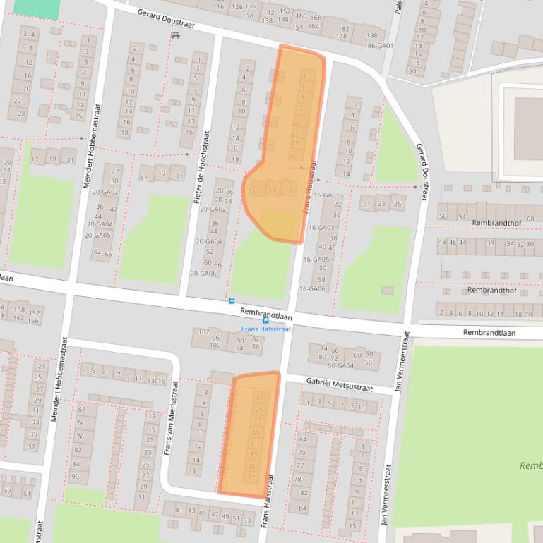 Kaart van postcodegebied 7606XS.
