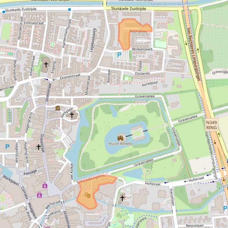 Kaart van postcodegebied 7607AE.