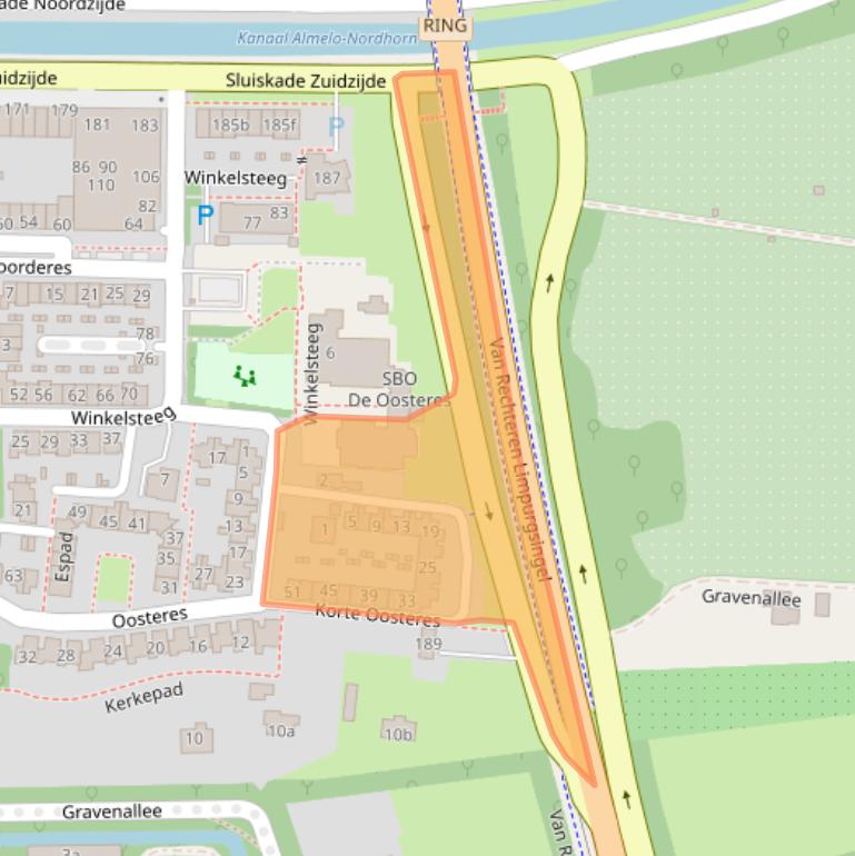 Kaart van postcodegebied 7607AS.