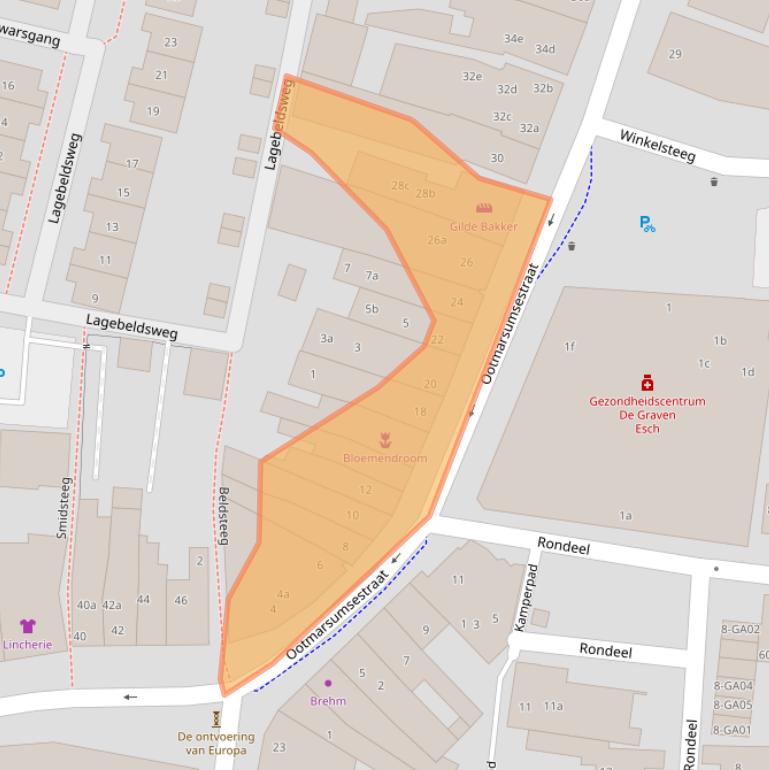 Kaart van postcodegebied 7607BC.