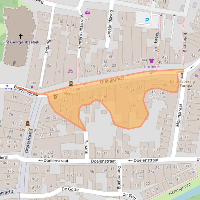 Kaart van postcodegebied 7607BH.