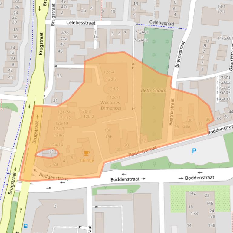 Kaart van postcodegebied 7607BM.