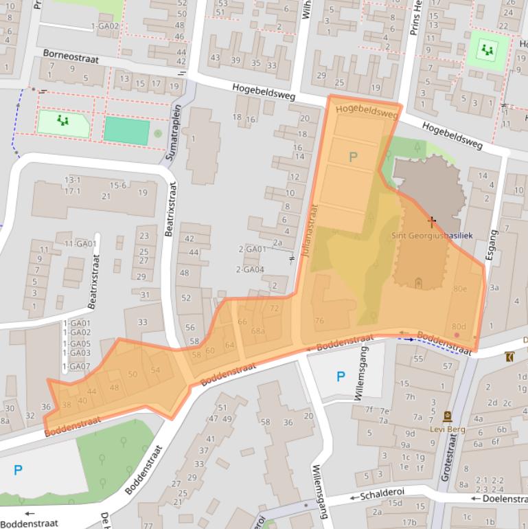 Kaart van postcodegebied 7607BN.