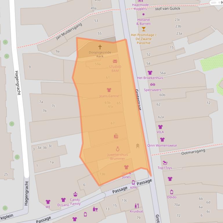 Kaart van postcodegebied 7607CD.