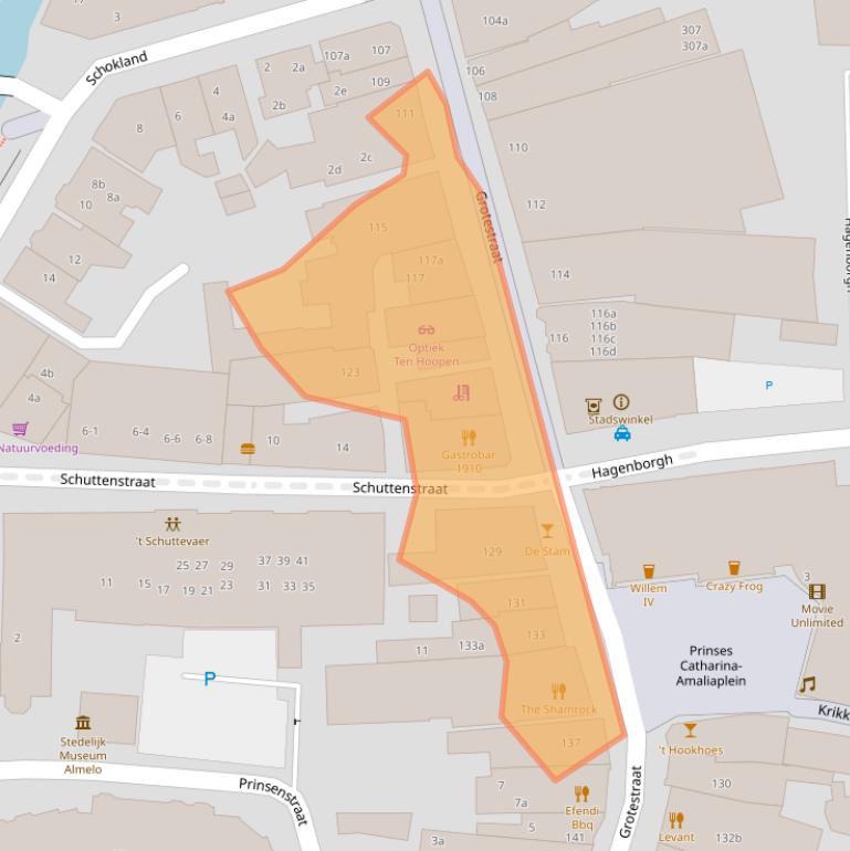 Kaart van postcodegebied 7607CH.