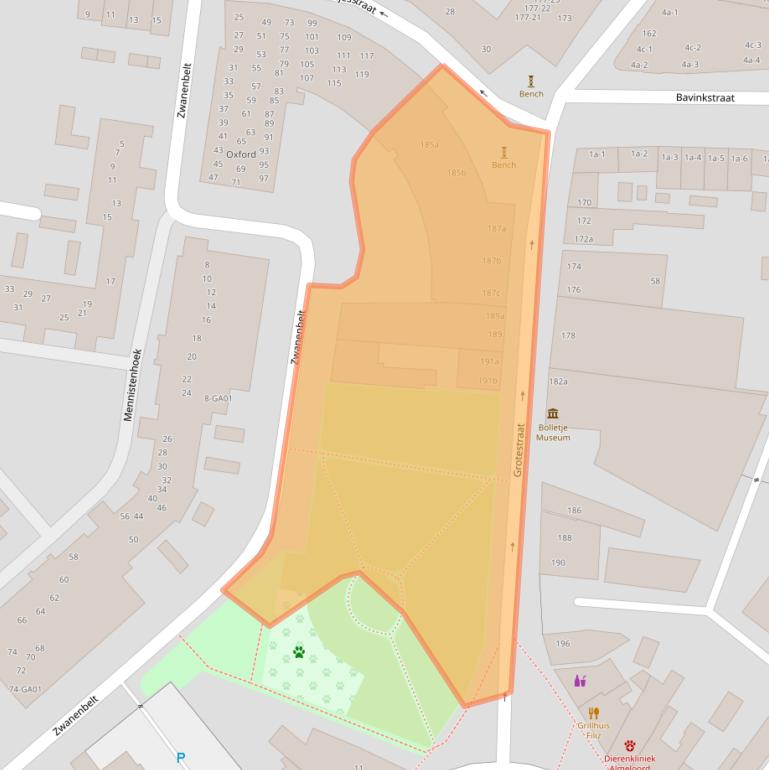 Kaart van postcodegebied 7607CL.