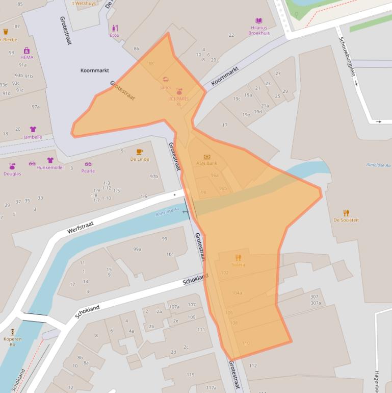 Kaart van postcodegebied 7607CV.