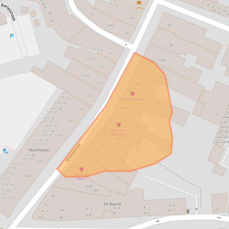 Kaart van postcodegebied 7607CX.