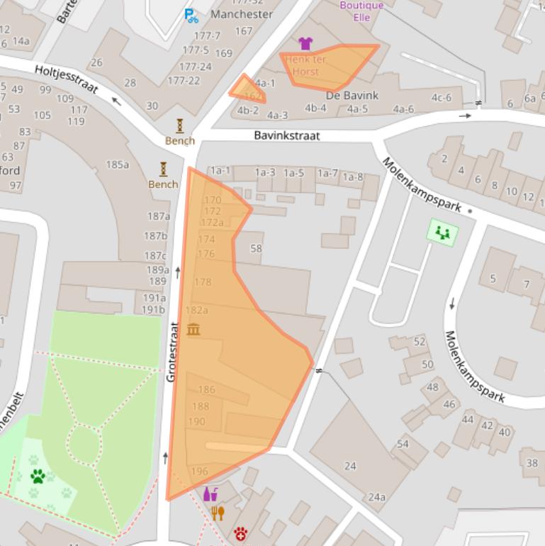 Kaart van postcodegebied 7607CZ.