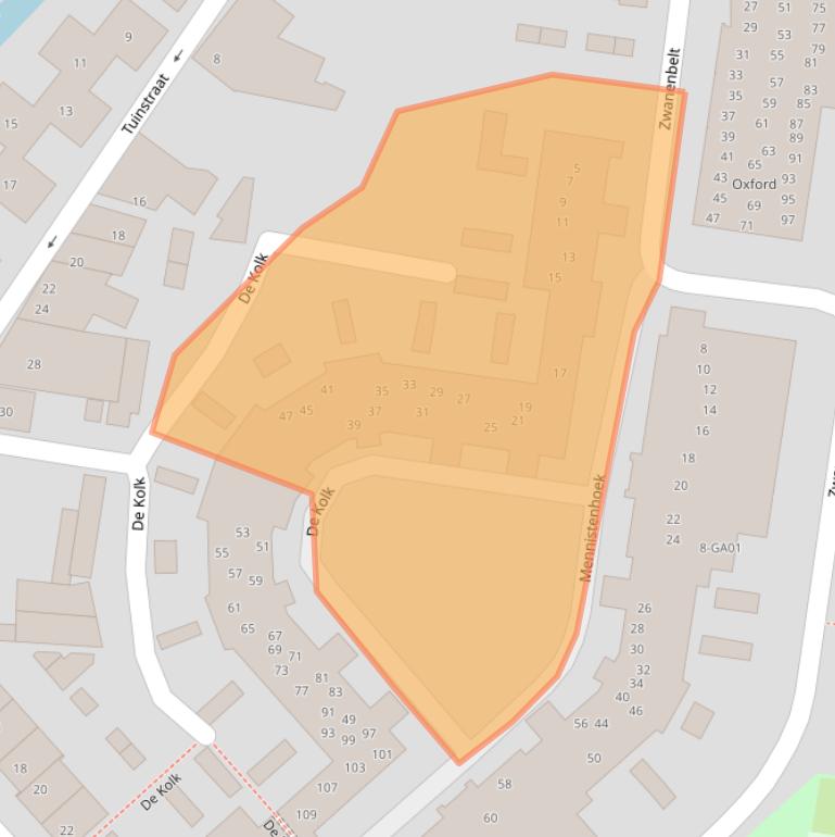 Kaart van postcodegebied 7607DB.