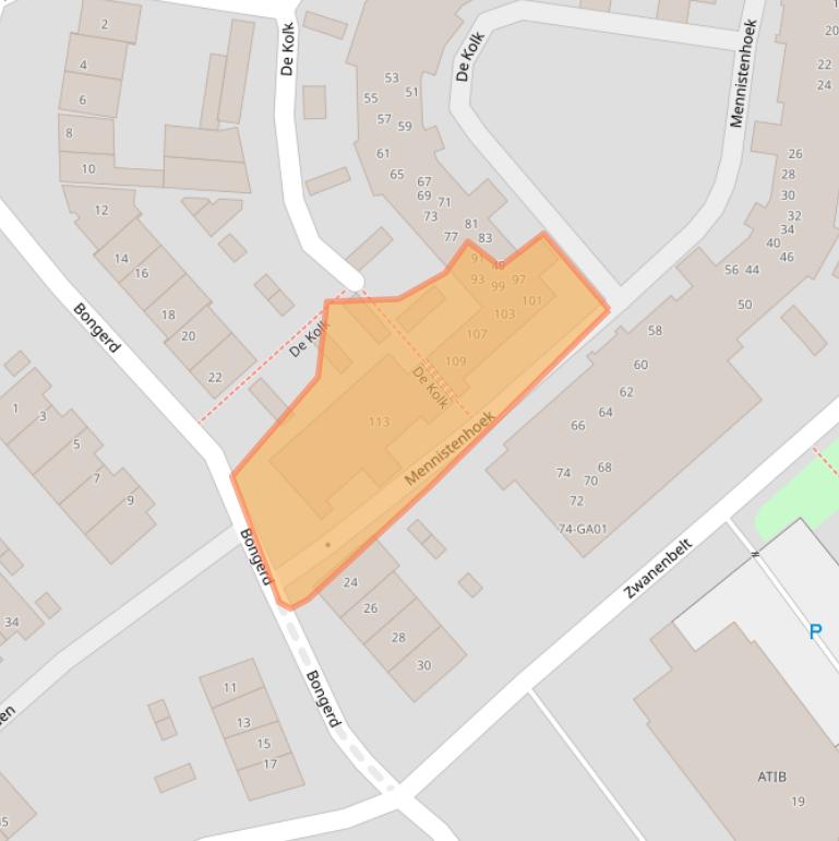 Kaart van postcodegebied 7607DD.