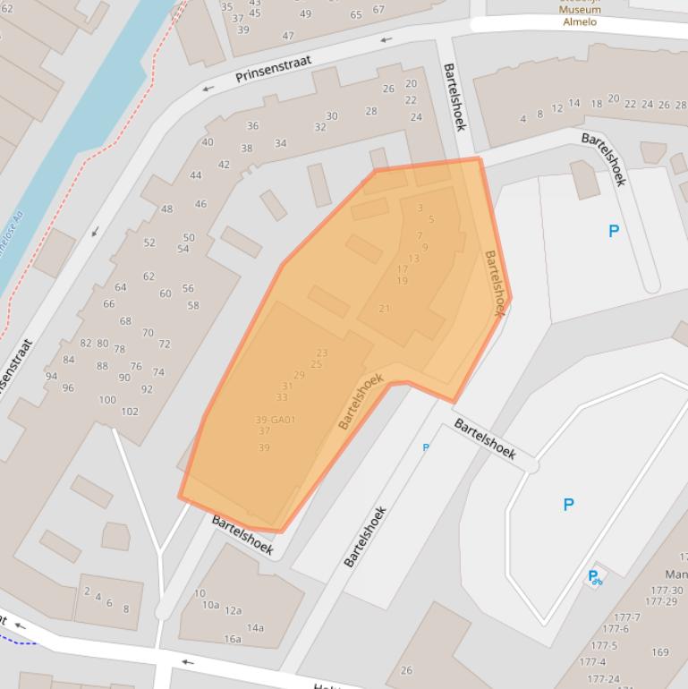 Kaart van postcodegebied 7607DE.