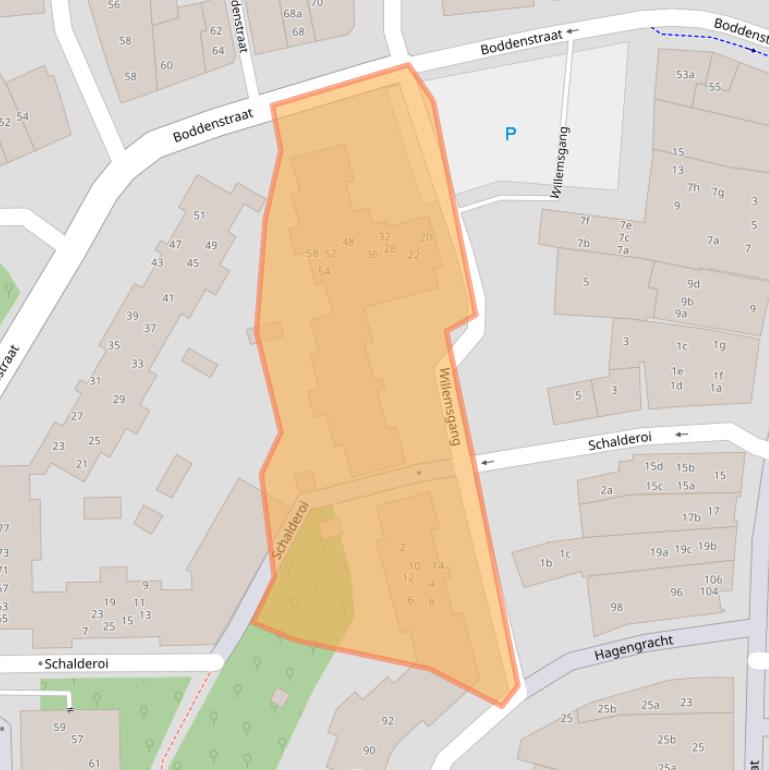 Kaart van postcodegebied 7607EB.