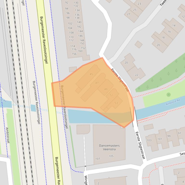 Kaart van postcodegebied 7607GM.