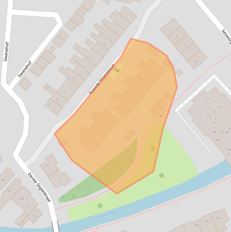 Kaart van postcodegebied 7607GR.