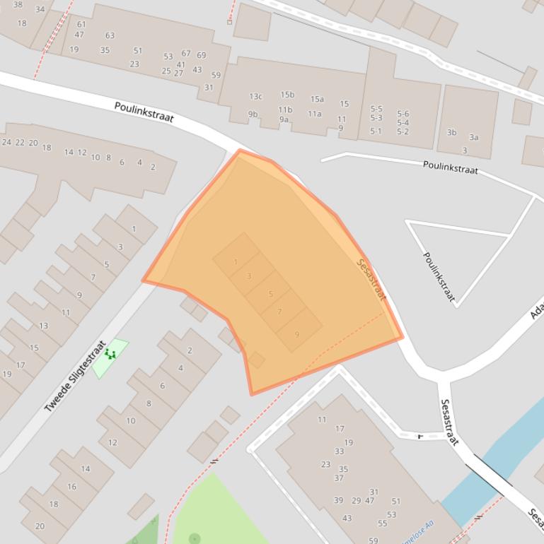 Kaart van postcodegebied 7607GW.