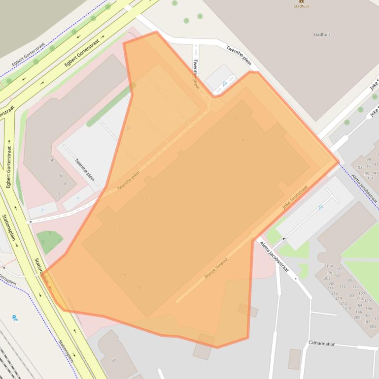 Kaart van postcodegebied 7607GZ.