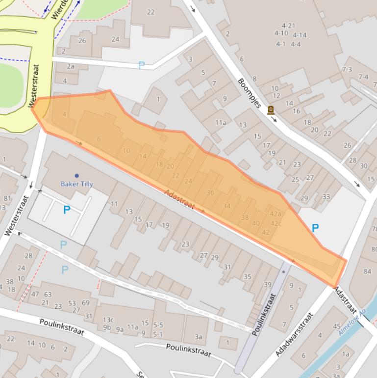 Kaart van postcodegebied 7607HB.