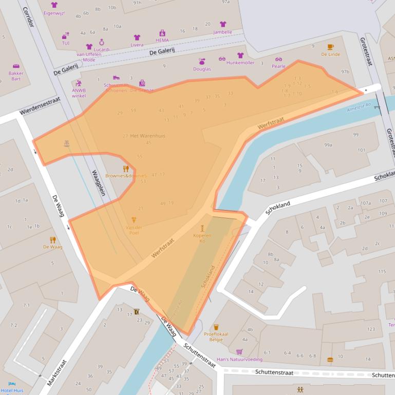 Kaart van postcodegebied 7607HJ.