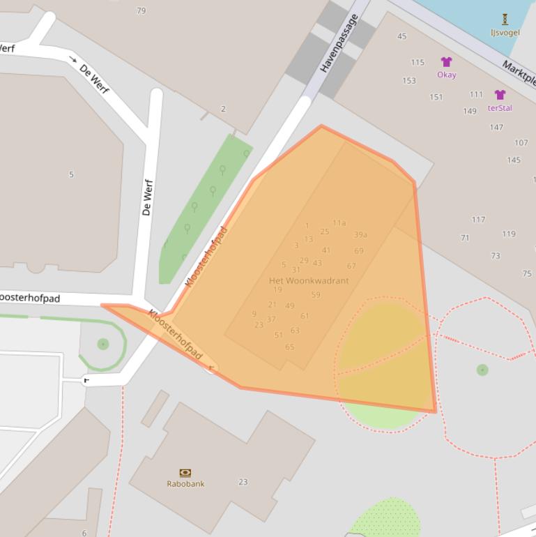 Kaart van postcodegebied 7607HT.