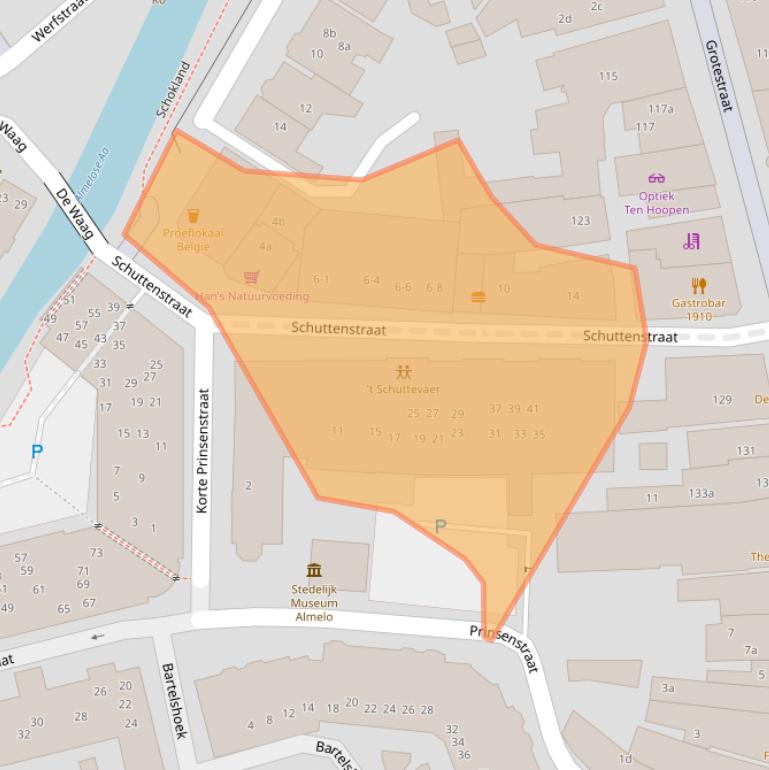 Kaart van postcodegebied 7607JA.