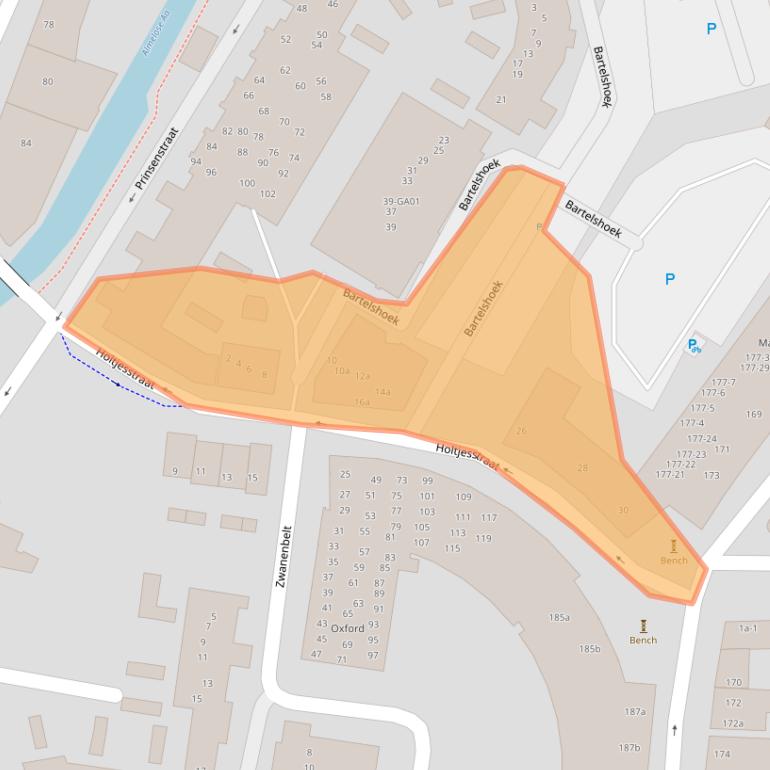 Kaart van postcodegebied 7607JG.