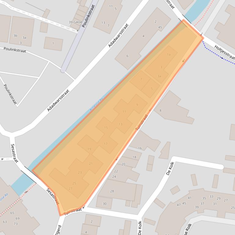 Kaart van postcodegebied 7607JH.