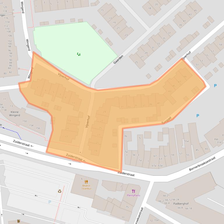 Kaart van postcodegebied 7607JM.