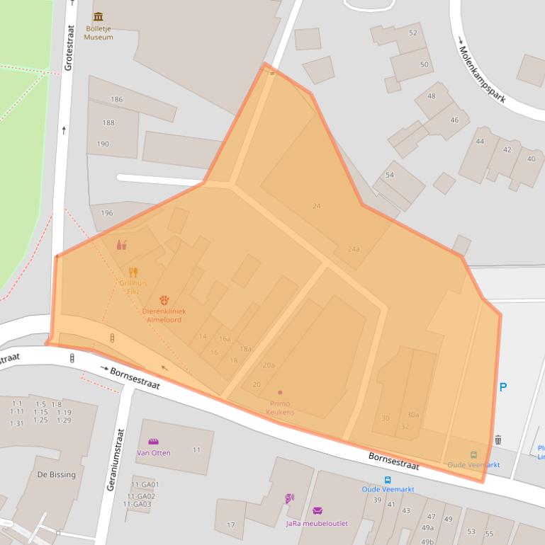 Kaart van postcodegebied 7607KN.