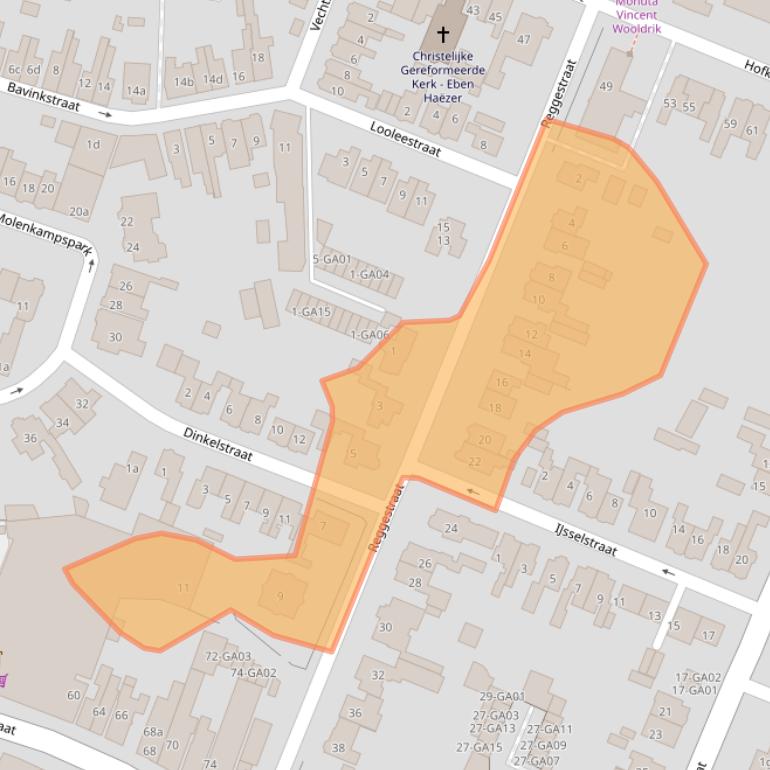 Kaart van postcodegebied 7607LM.