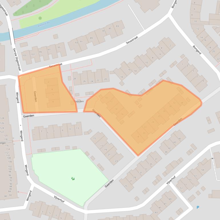 Kaart van postcodegebied 7607MJ.