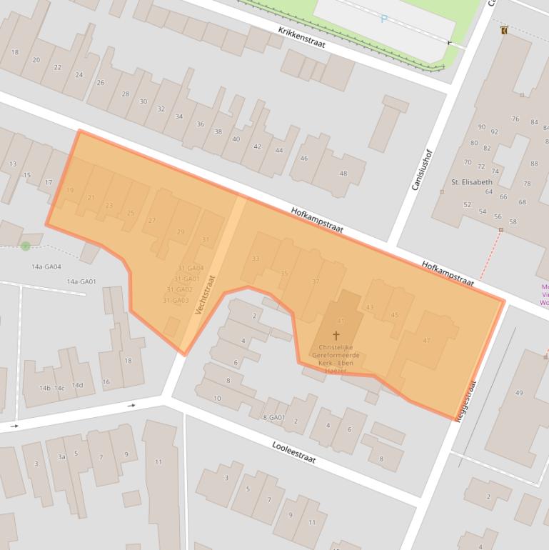 Kaart van postcodegebied 7607NB.