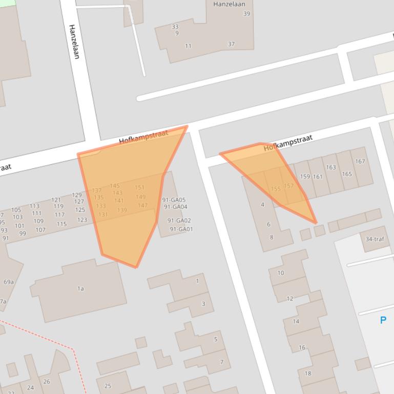 Kaart van postcodegebied 7607NE.