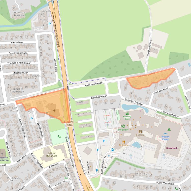 Kaart van postcodegebied 7607NG.