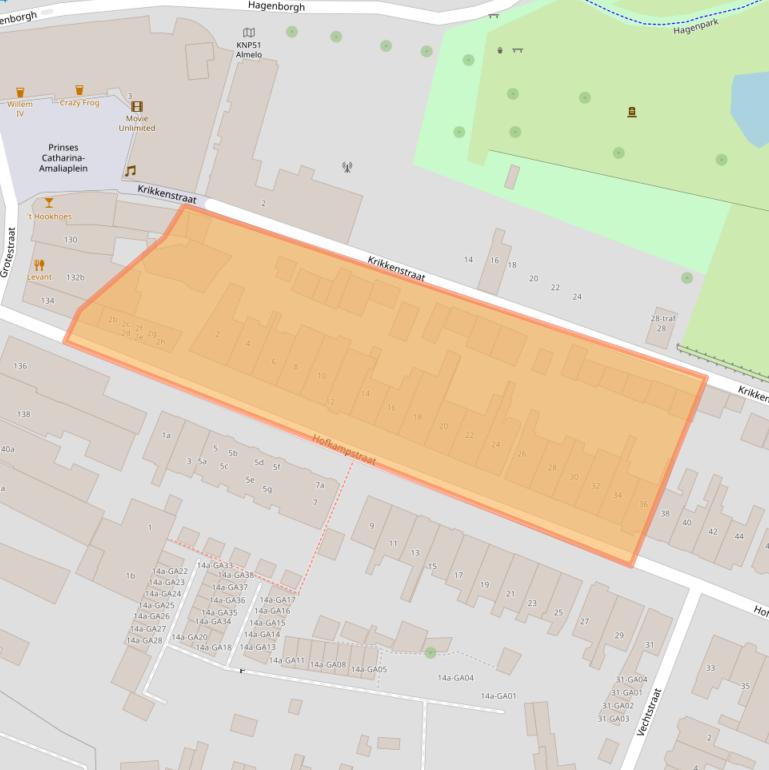 Kaart van postcodegebied 7607NH.