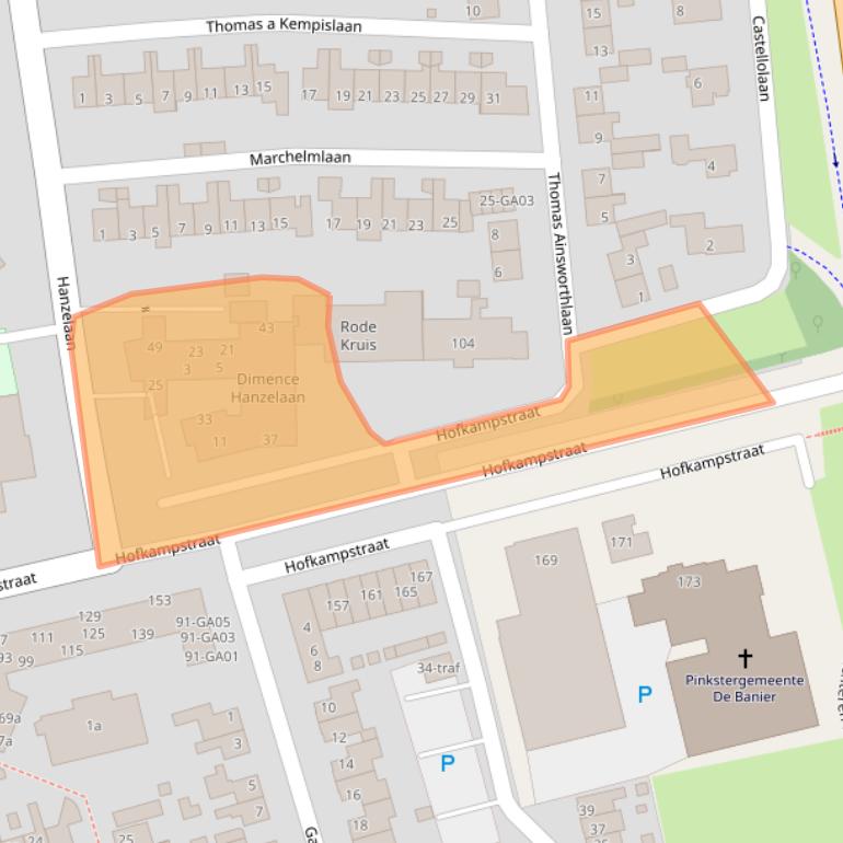 Kaart van postcodegebied 7607NL.