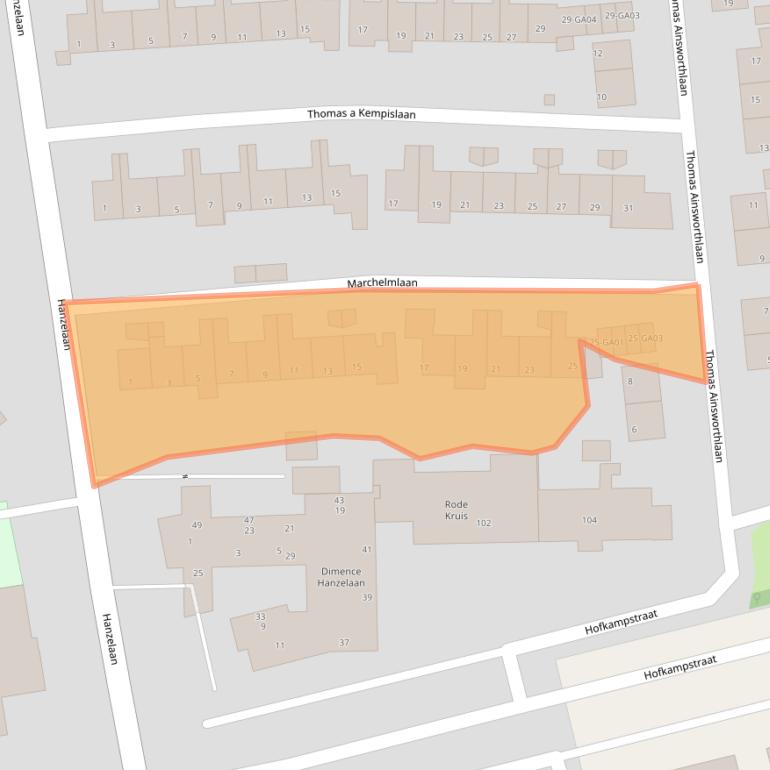 Kaart van postcodegebied 7607NN.