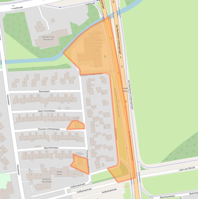 Kaart van postcodegebied 7607NW.