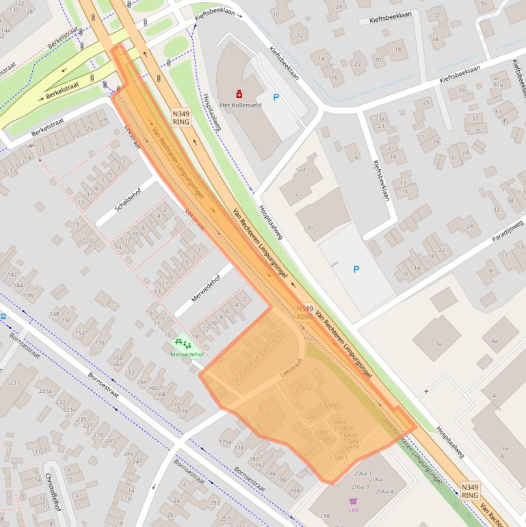 Kaart van postcodegebied 7607PN.