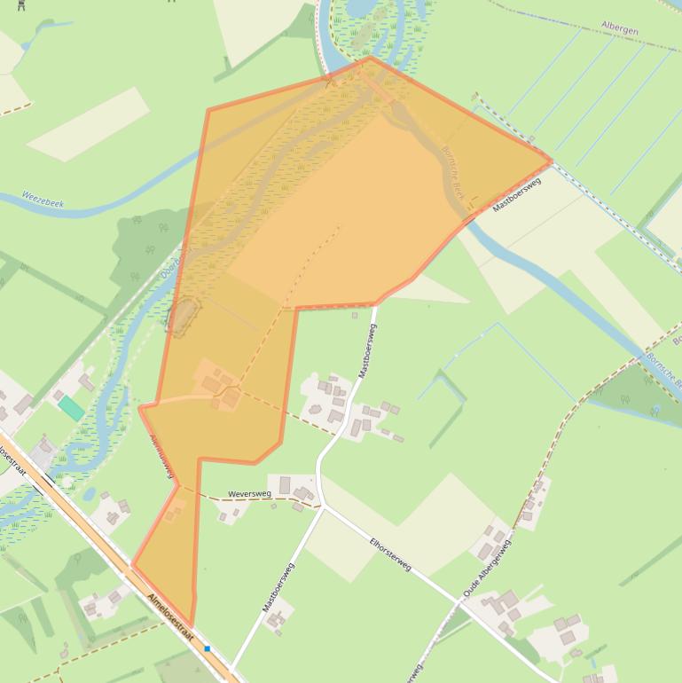 Kaart van postcodegebied 7607RA.