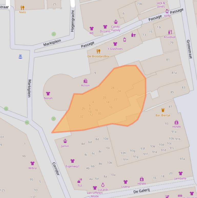 Kaart van postcodegebied 7607SB.