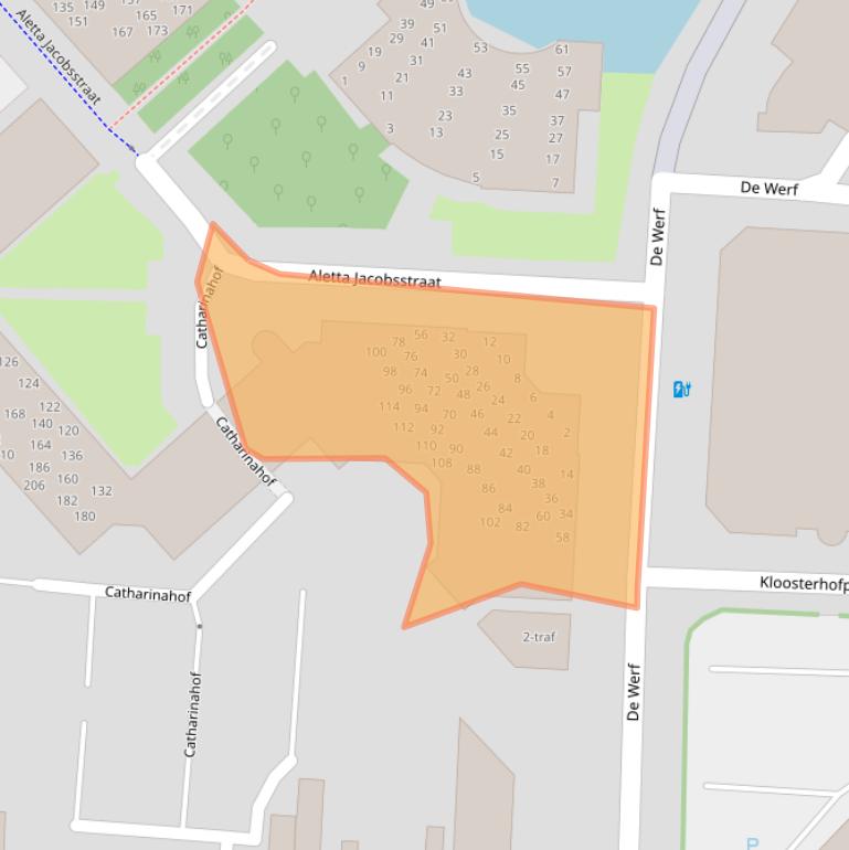 Kaart van postcodegebied 7607SG.